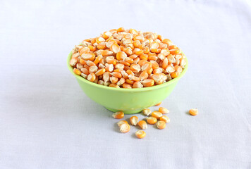 Healthy food corn in a bowl.