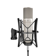 Classic Studio Microphone on white. 3D illustration