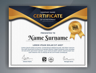 Multipurpose Professional Certificate Template Design for Print. Vector illustration