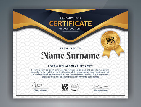Multipurpose Professional Certificate Template Design for Print. Vector illustration