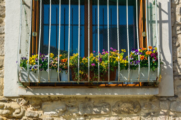 Façades fleuries.
