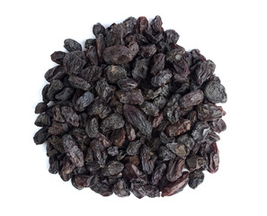 Raisins isolated on white background