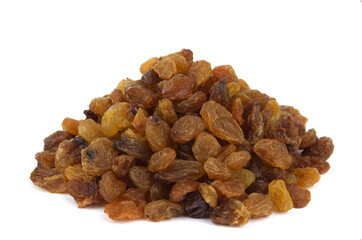 Raisins isolated on white background