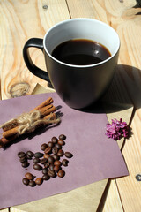 Fragrant coffee in the early morning