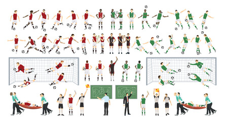 Football players set. © inspiring.team
