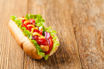 Delicious homemade hot dogs.