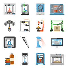 3D Printing Icons Set