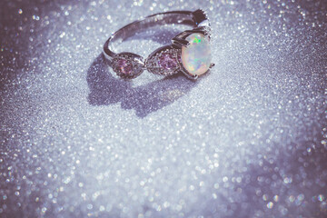 White Opal Ring Filtered