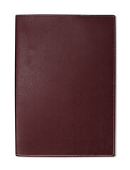brown notebook isolated on white background