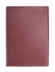 brown notebook isolated on white background