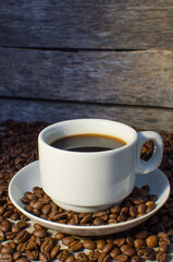Coffee Cup and coffee beans