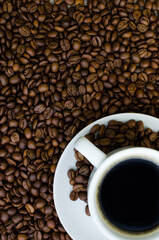 Coffee Cup and coffee beans