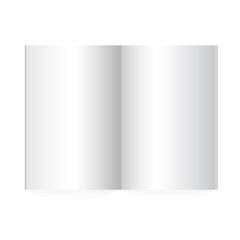 Vector blank magazine spread on white background.	