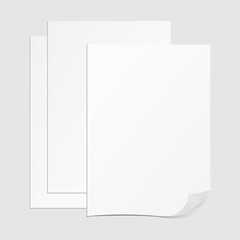 vector stack of papers, grouped and layered, easy to edit and move each one in different directions