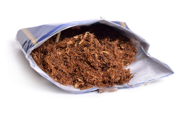 Ready-rubbed tobacco. Isolated on white background