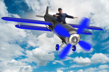 Businessman in economic crisis concept