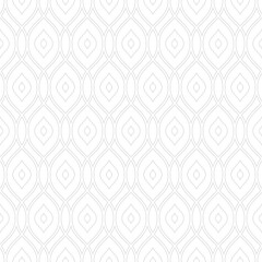 Seamless ornament. Modern background. Geometric pattern with repeating light silver wavy lines