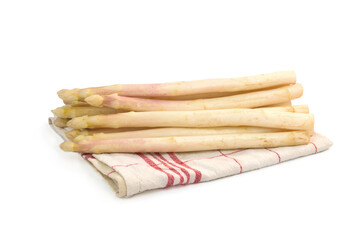 Organics White asparagus isolated on whit background