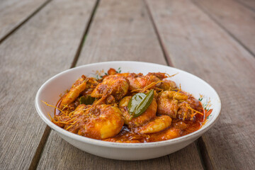 Chili prawns or know as 
