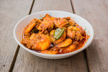 Chili prawns or know as 