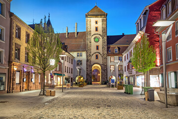 Oberes tor or Upper gate in the evening in Villingen-Schwenningen, Baden-Wurttemberg, Germany