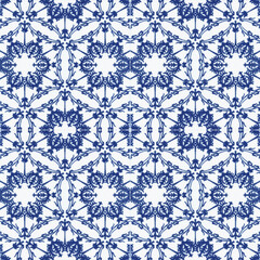 Old ceramic tiles patterns in the park public.