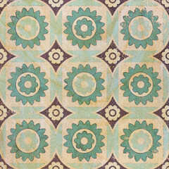 Old decorative sandstone tile background patterns