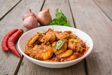 Chili prawns or know as 