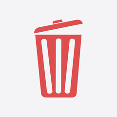 Trash can icon. Delete, Move to Trash, clear the disk space. Vector illustration.