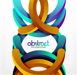 Modern 3d geometrical style background, arch circular lines