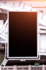 Blank billboard in the subway station or Electric train, Bus station billboards, Blank billboard on bus stop, black and white billboards in empty subway.