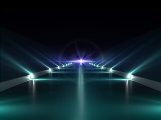 Dark abstract background with lights