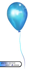 Vector blue air balloon . Eps10.