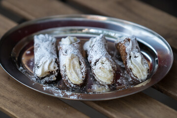 Sicilian cannoli, Italian typical pastry