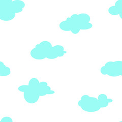 Vector seamless clouds pattern