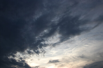Background of dark clouds before a thunder-storm.