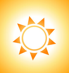 Vector illustration of sunrise sun