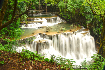 Deep forest waterfalls in beautiful Thailand