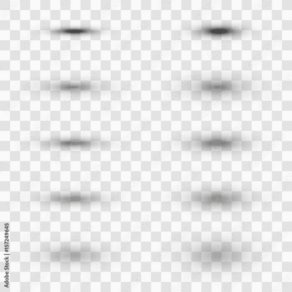 Canvas Prints vector shadow set isolated on transparent background. oval shadows illustration on surface