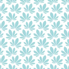 Retro Seamless Pattern Water Lily Turquoise © Jan Engel