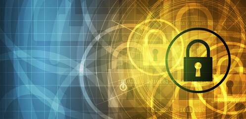 Obraz premium Cybersecurity and information or network protection. Future technology web services for business and internet project