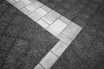Fototapeta premium Line of Pathway in black and white color