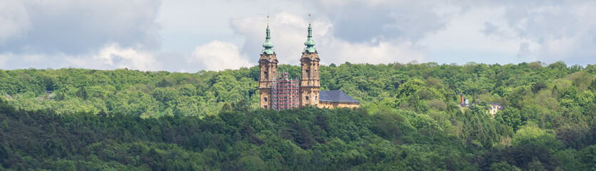 Fototapeta na wymiar Panorama Basilika Vierzehnheiligen