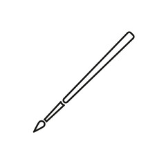 The paint brush icon. Art and draw symbol. Flat Vector illustration