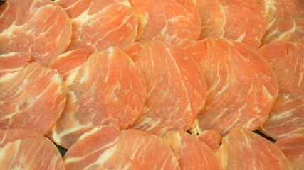 Pork raw food slide orange fresh prepare cooking 