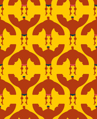 Bodybuilder seamless pattern. Championship of fitness and bodybuilding background. Athletes ornament. Sport texture