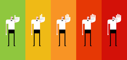 Sports Boxing referee countdown set counts. judge in ring