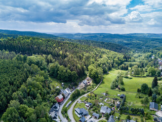 Fototapeta na wymiar landscape in saxony in summer