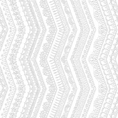 Obraz premium Vector white crochet seamless pattern.