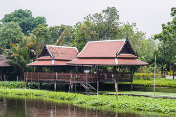 Fototapeta premium Pavillion in front of canal